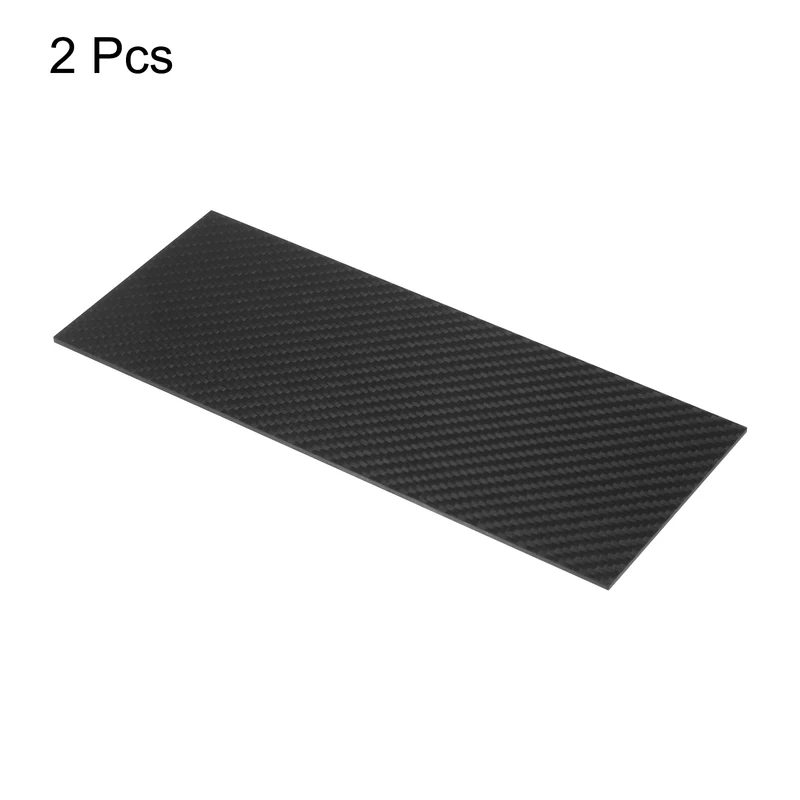 2 Pcs Carbon Fiber Sheet 100x250x2.5mm Matte Surface Twill Weave Panel Sheet