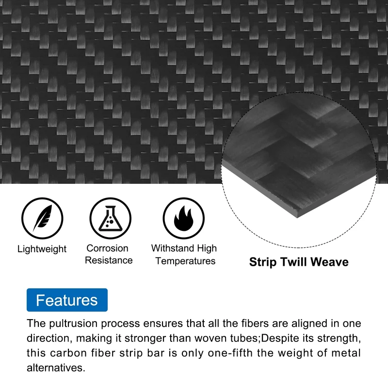 1 Pcs Carbon Fiber Sheet 400x300x2mm Matte Surface Twill Weave Panel Sheet