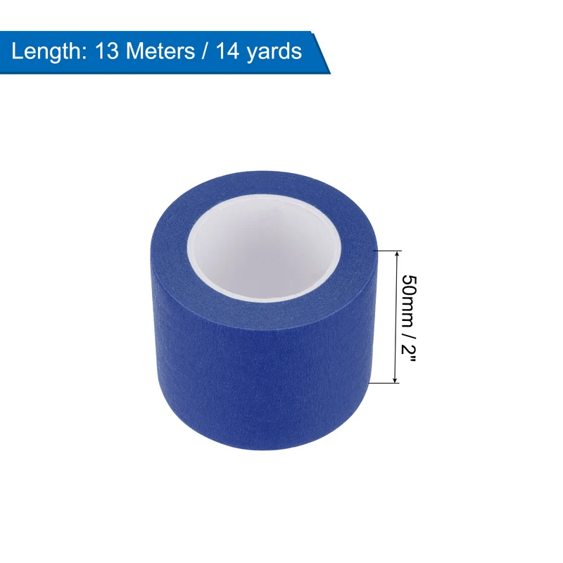 3 Pcs 2 Inch Wide 14 Yards Dark Blue Masking Tape Painters Tape Rolls