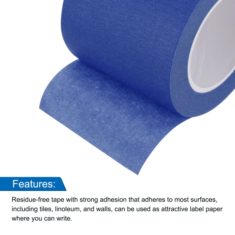3 Pcs 2 Inch Wide 14 Yards Dark Blue Masking Tape Painters Tape Rolls