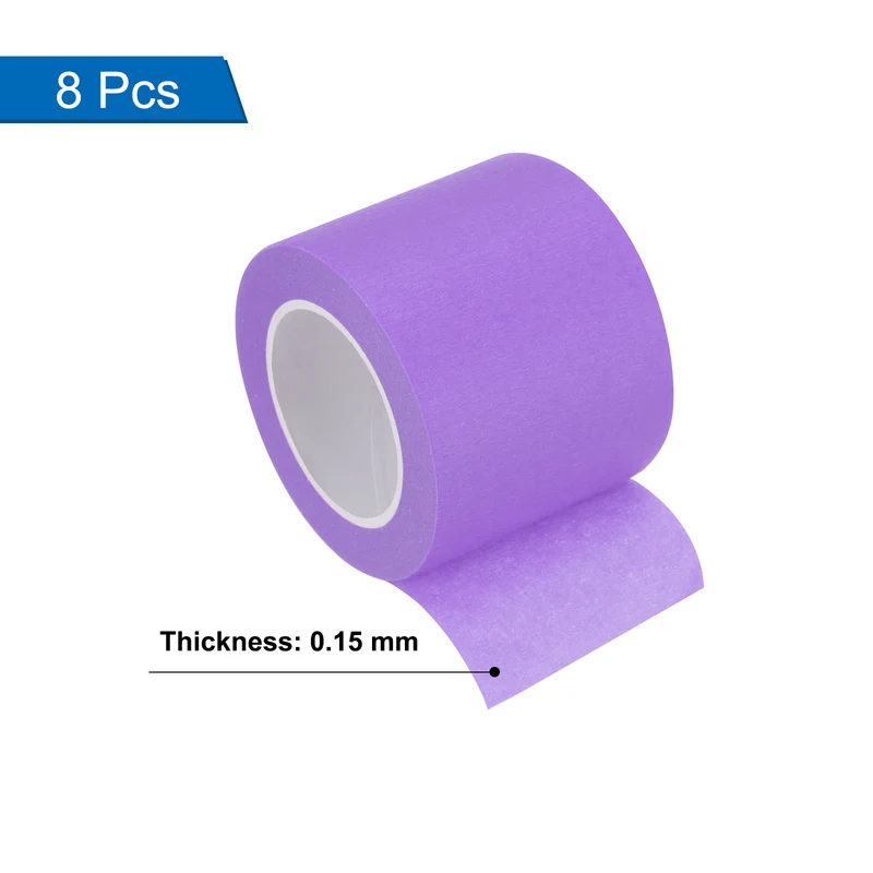 8 Pcs 2 Inch Wide 14 Yards Purple Masking Tape Painters Tape Rolls
