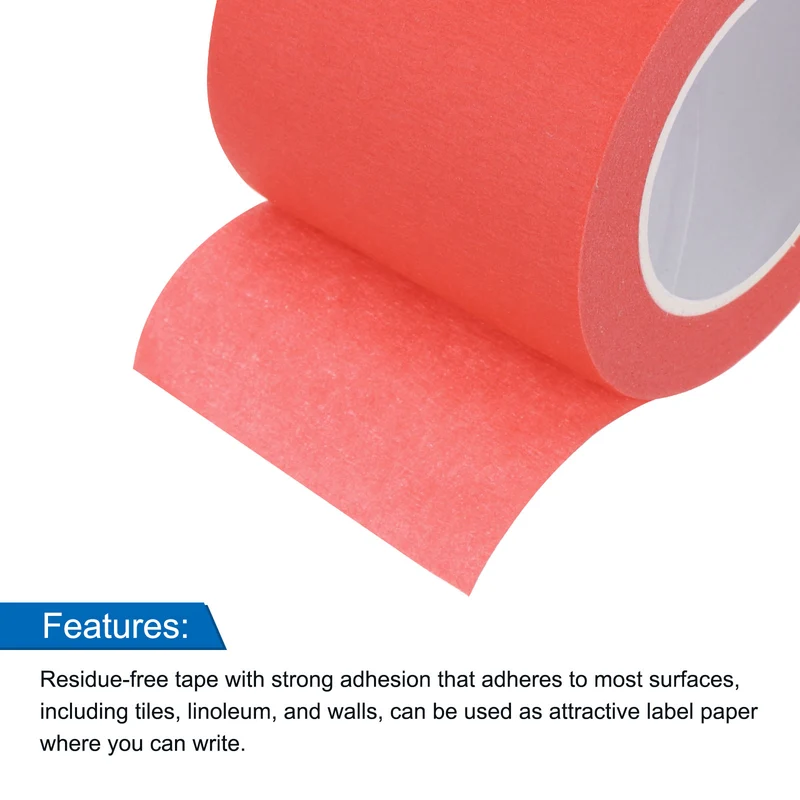 8 Pcs 2 Inch Wide 14 Yards Red Masking Tape Painters Tape Rolls