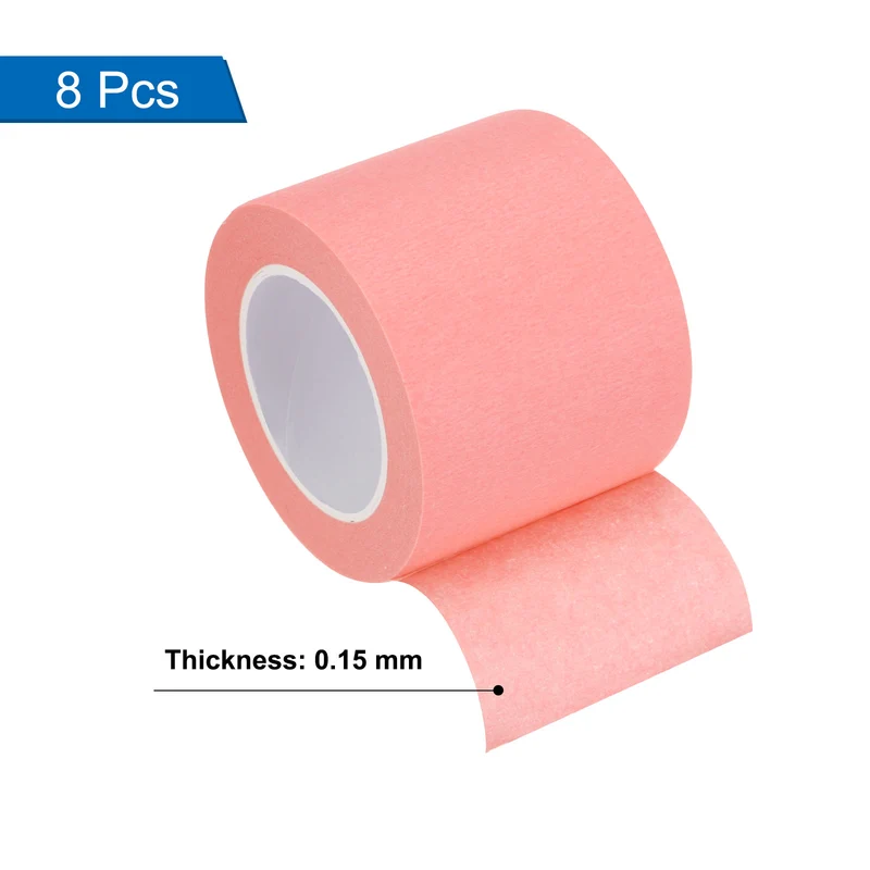 8 Pcs 2 Inch Wide 14 Yards Pink Masking Tape Painters Tape Rolls