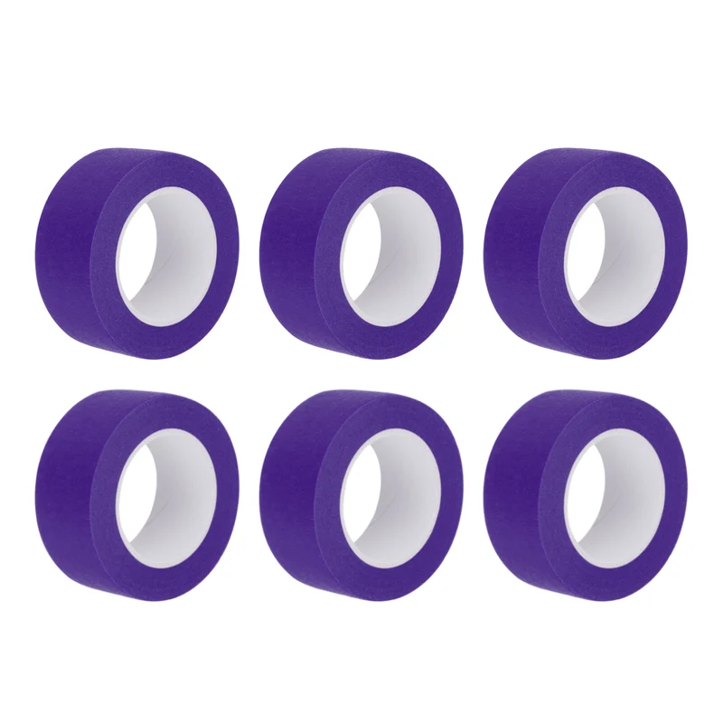 6 Pcs 1 Inch Wide 14 Yards Purple Masking Tape Painters Tape Rolls