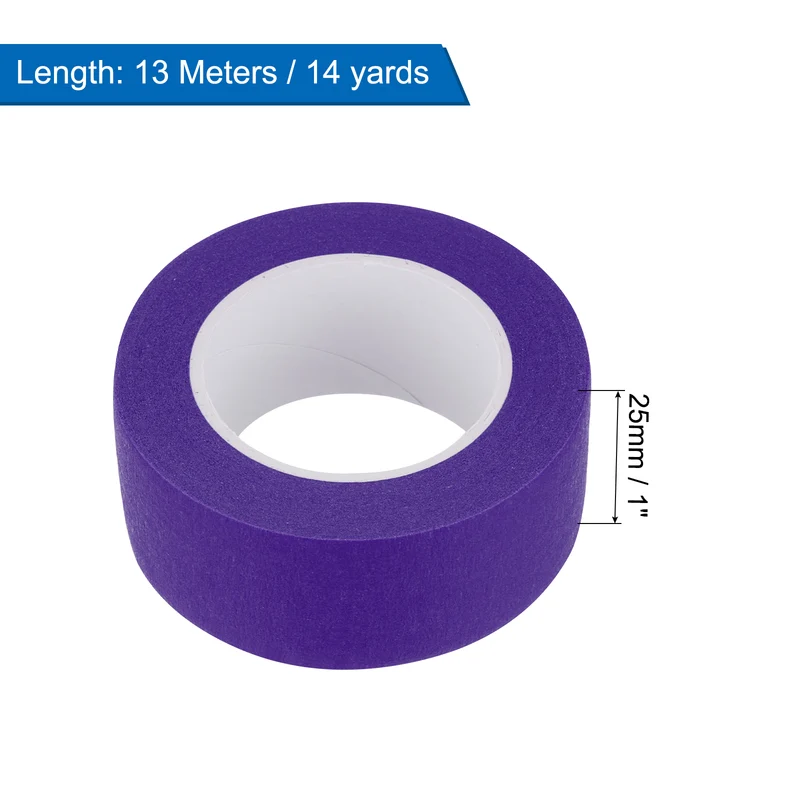 6 Pcs 1 Inch Wide 14 Yards Purple Masking Tape Painters Tape Rolls