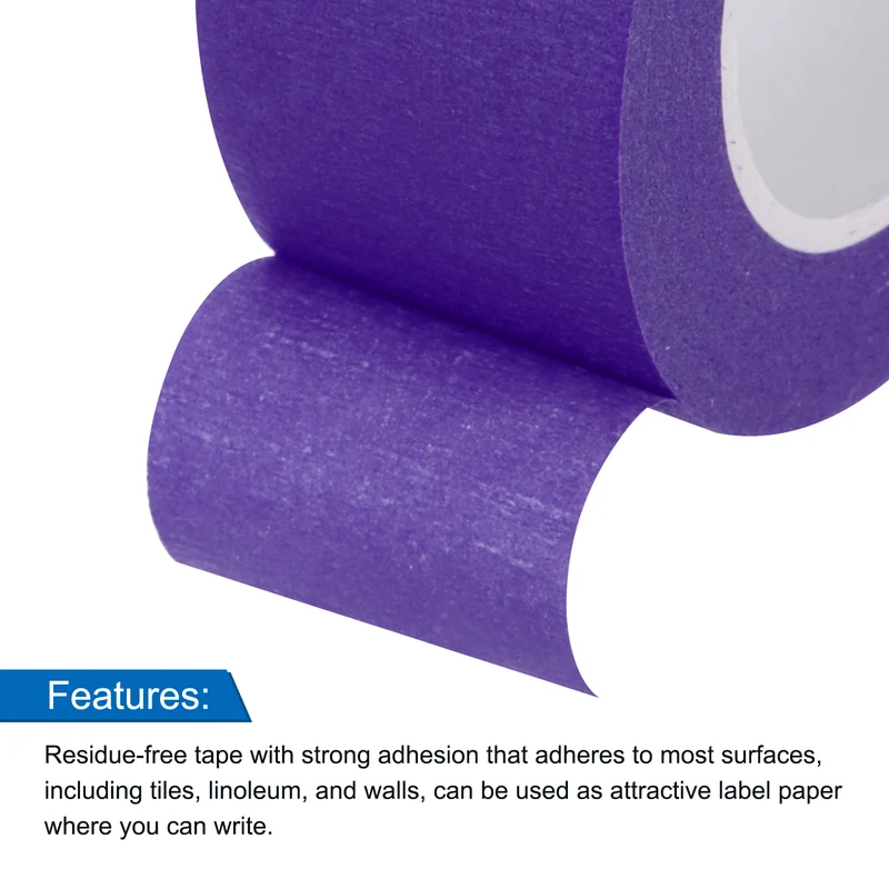 6 Pcs 1 Inch Wide 14 Yards Purple Masking Tape Painters Tape Rolls