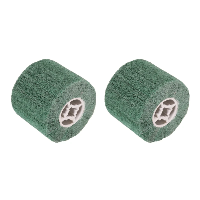 2pcs 240 Grit Non-Woven Nylon Wire Drawing Abrasive Polishing Flap Green