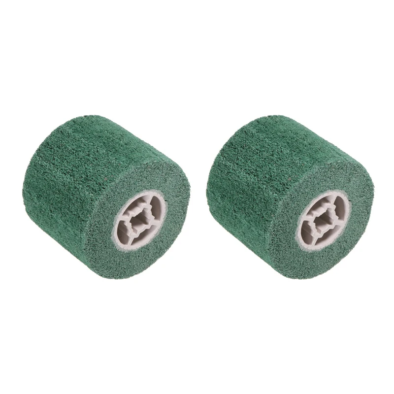 2pcs 180 Grit Non-Woven Nylon Wire Drawing Abrasive Polishing Flap Green