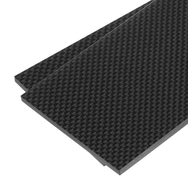 2 Pcs Carbon Fiber Sheet 125x75x4mm Glossy Surface Plain Weave Panel Sheet