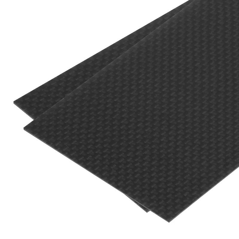 2 Pcs Carbon Fiber Sheet 125x75x1mm Glossy Surface Plain Weave Panel Sheet