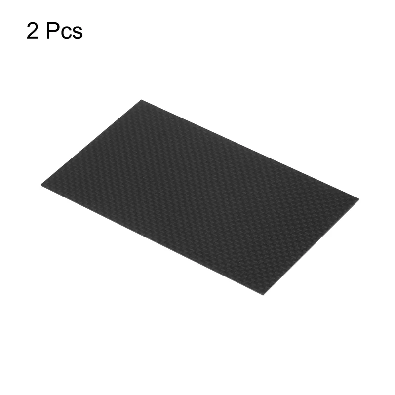 2 Pcs Carbon Fiber Sheet 125x75x1mm Glossy Surface Plain Weave Panel Sheet