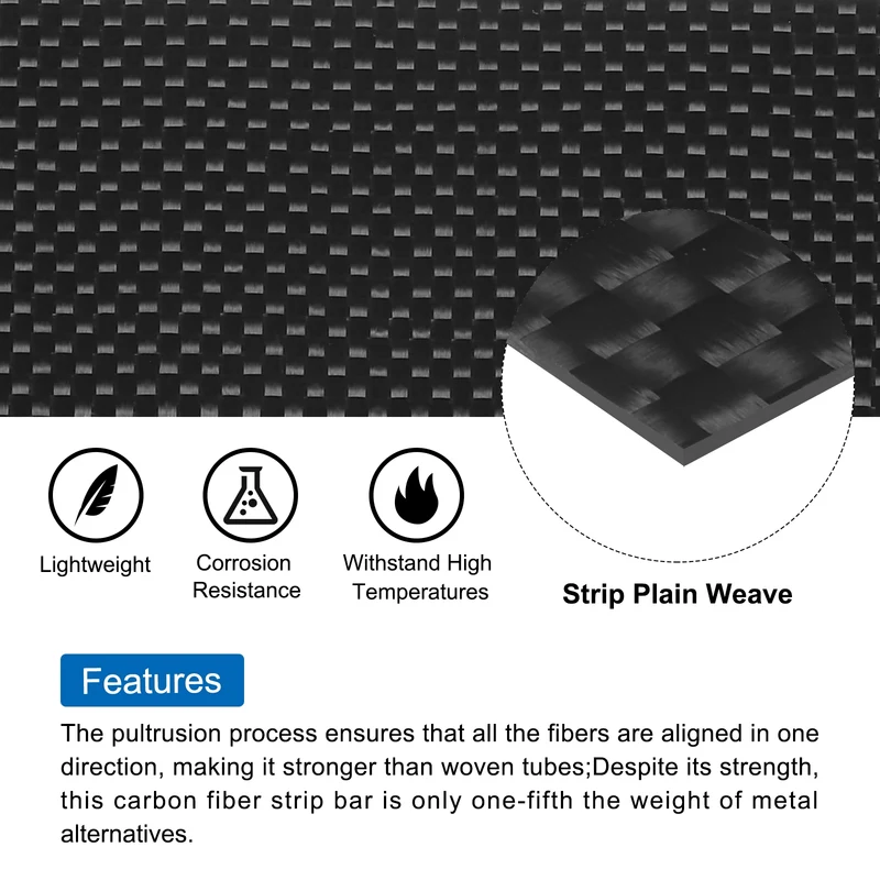 1 Pcs Carbon Fiber Sheet 300x300x0.5mm Glossy Surface Plain Weave Panel Sheet