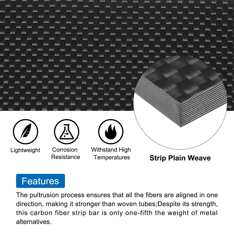 1 Pcs Carbon Fiber Sheet 300x300x5mm Glossy Surface Plain Weave Panel Sheet