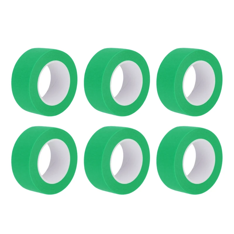 6 Pcs 1 Inch Wide 14 Yards Green Masking Tape Painters Tape Rolls