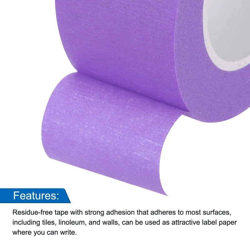 3 Pcs 1 Inch Wide 14 Yards Purple Masking Tape Painters Tape Rolls