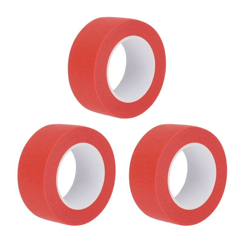 3 Pcs 1 Inch Wide 14 Yards Red Masking Tape Painters Tape Rolls