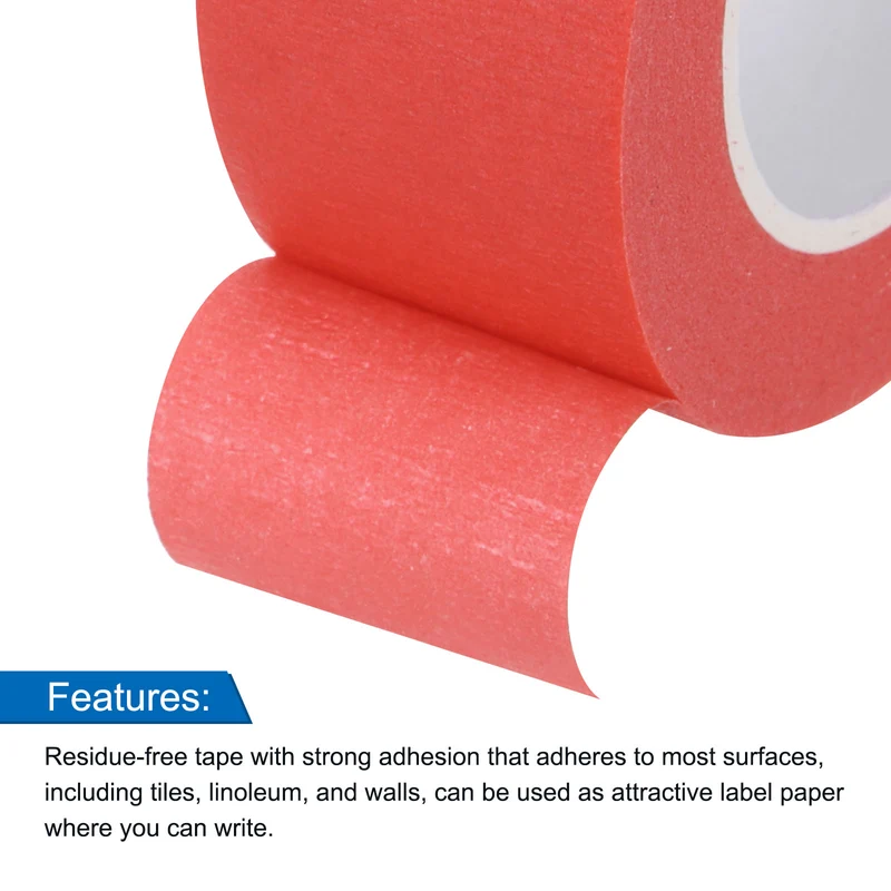 3 Pcs 1 Inch Wide 14 Yards Red Masking Tape Painters Tape Rolls