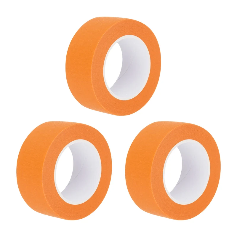 3 Pcs 1 Inch Wide 14 Yards Orange Masking Tape Painters Tape Rolls