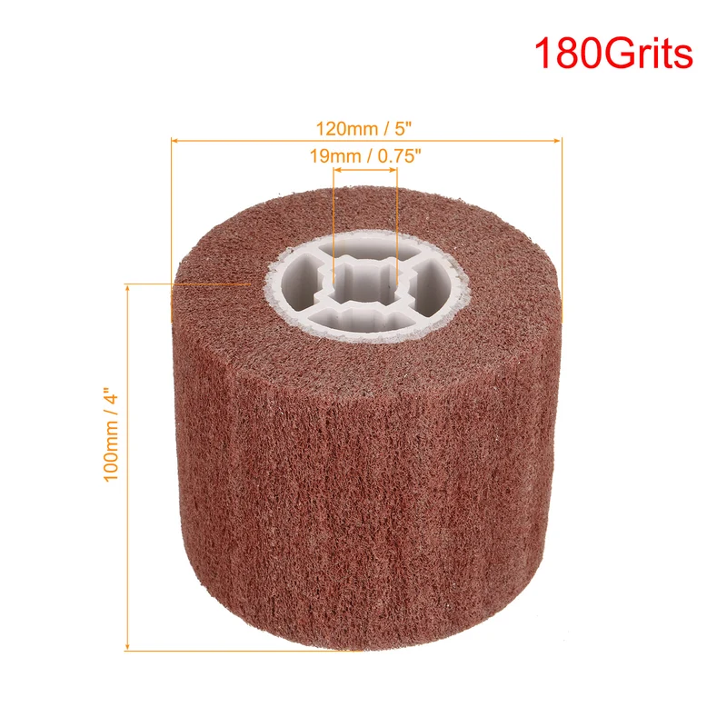 120mmx100mm 180 Grit Non-Woven Nylon Wire Drawing Abrasive Polishing Flap Red