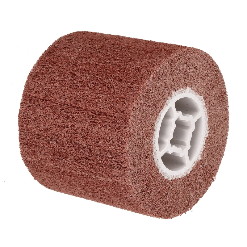 120mmx100mm 60 Grit Non-Woven Nylon Wire Drawing Abrasive Polishing Flap Red