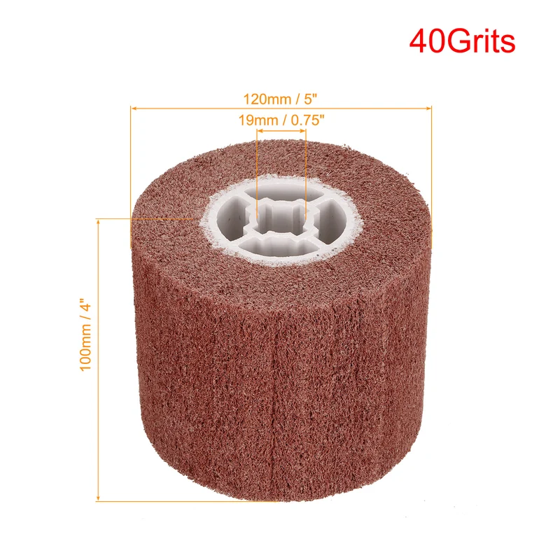 120mmx100mm 60 Grit Non-Woven Nylon Wire Drawing Abrasive Polishing Flap Red