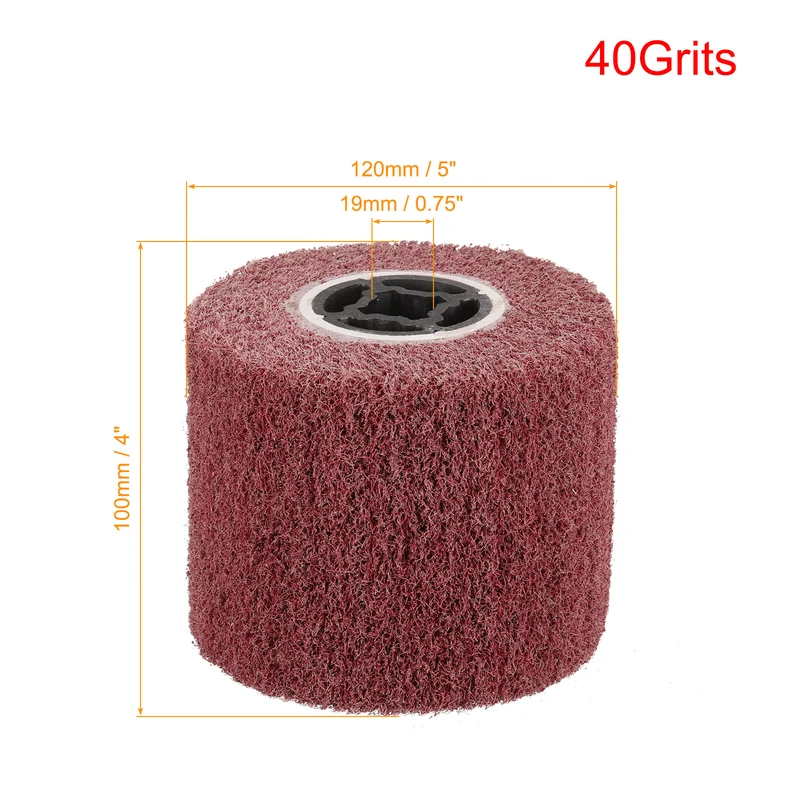 120mmx100mm 40 Grit Non-Woven Nylon Wire Drawing Abrasive Polishing Flap Red