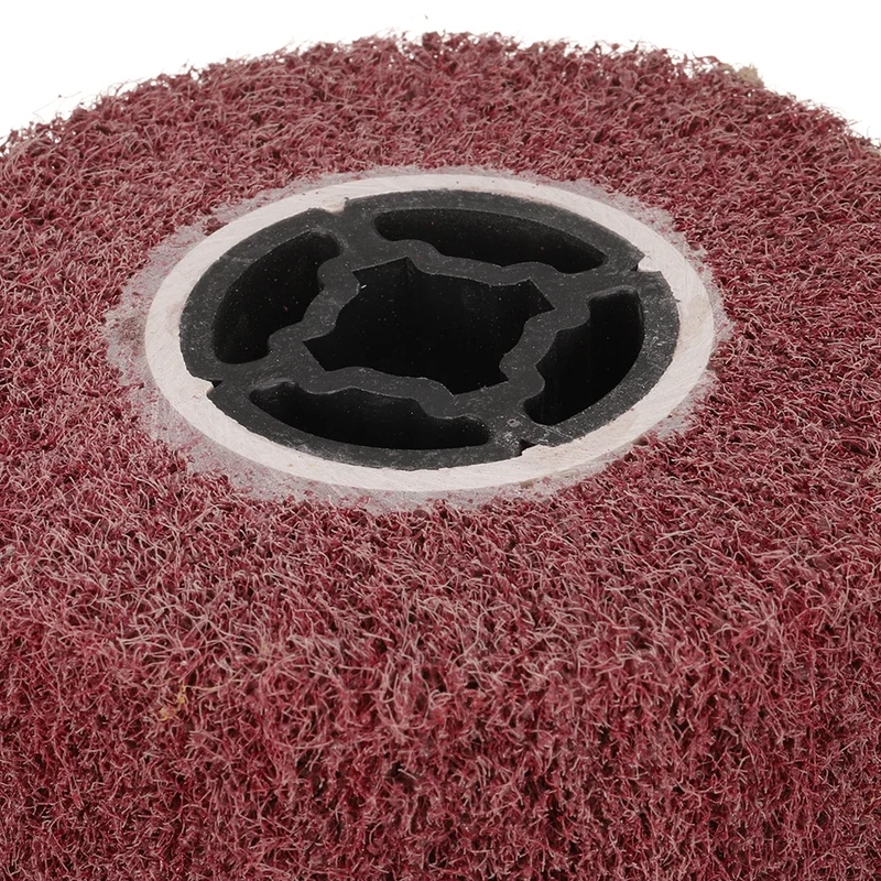 120mmx100mm 40 Grit Non-Woven Nylon Wire Drawing Abrasive Polishing Flap Red