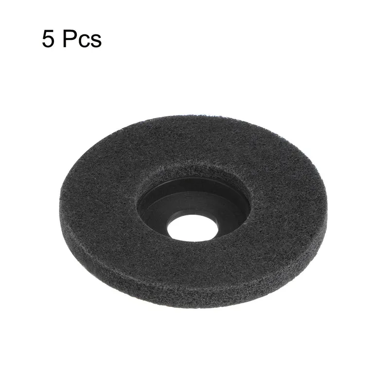 5pcs Nylon Fiber Polishing Wheel 4.5" x 7/8" Abrasive Sanding Disc 320 Grit Gray
