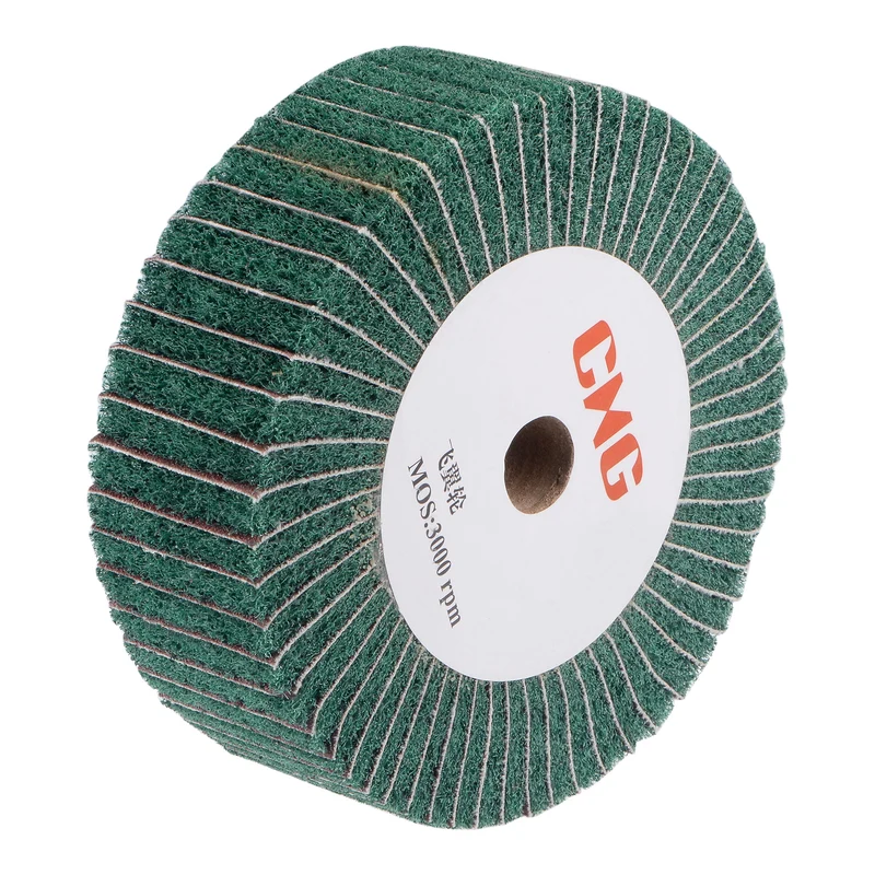 150mmx50mm 240 Grit Abrasive Cloth Nylon Wire Drawing Polishing Flap Wheel Green
