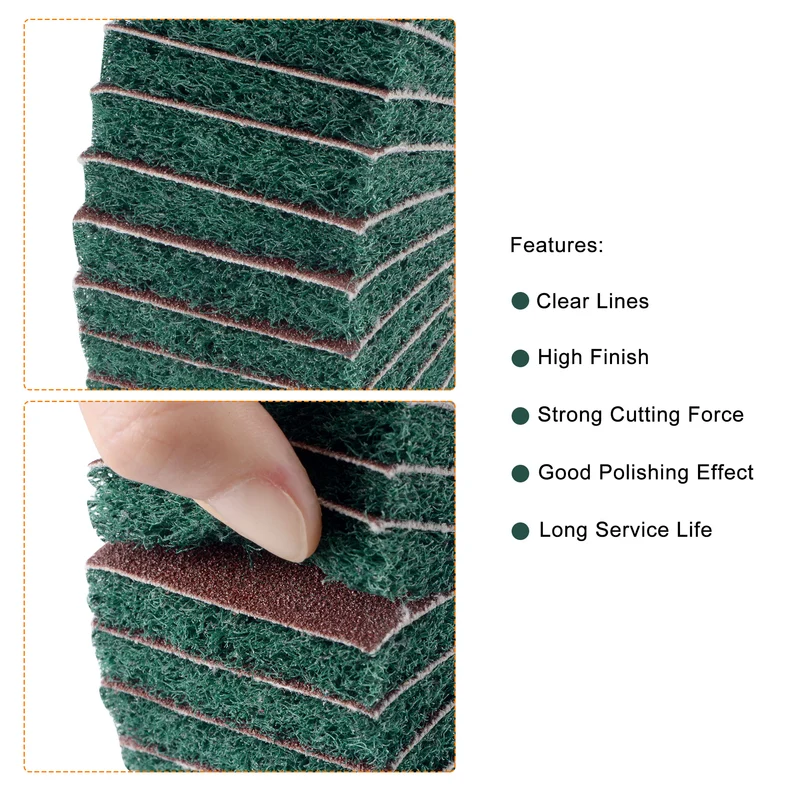 150mmx50mm 240 Grit Abrasive Cloth Nylon Wire Drawing Polishing Flap Wheel Green