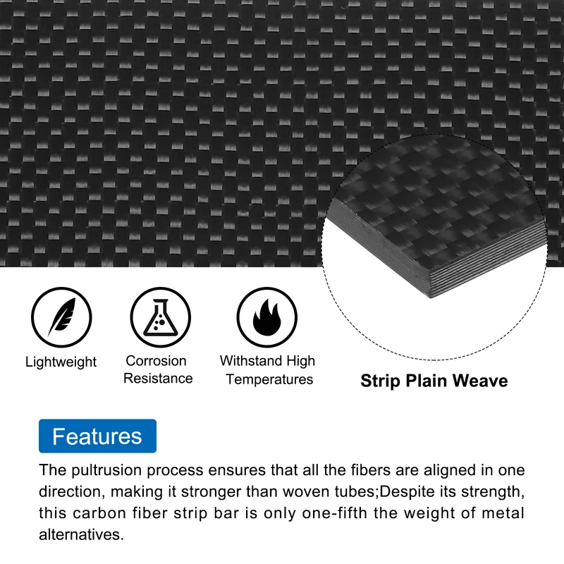 1 Pcs Carbon Fiber Sheet 300x300x3mm Glossy Surface Plain Weave Panel Sheet