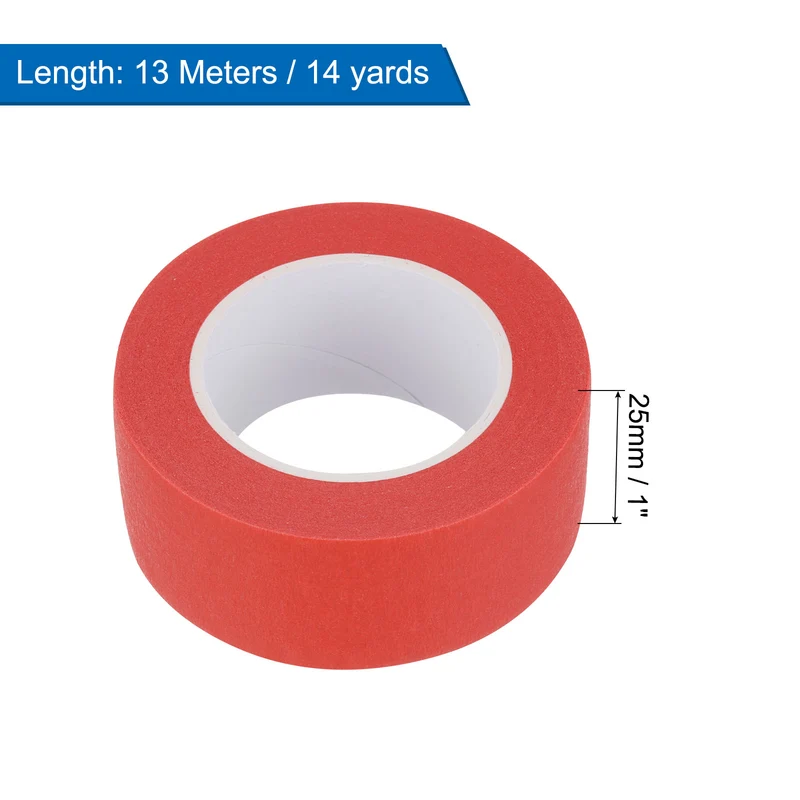 8 Pcs 1 Inch Wide 14 Yards Red Masking Tape Painters Tape Rolls