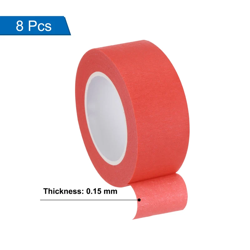 8 Pcs 1 Inch Wide 14 Yards Red Masking Tape Painters Tape Rolls