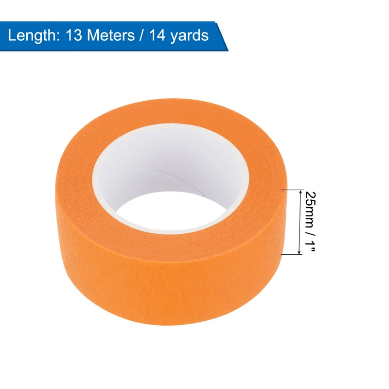 8 Pcs 1 Inch Wide 14 Yards Orange Masking Tape Painters Tape Rolls