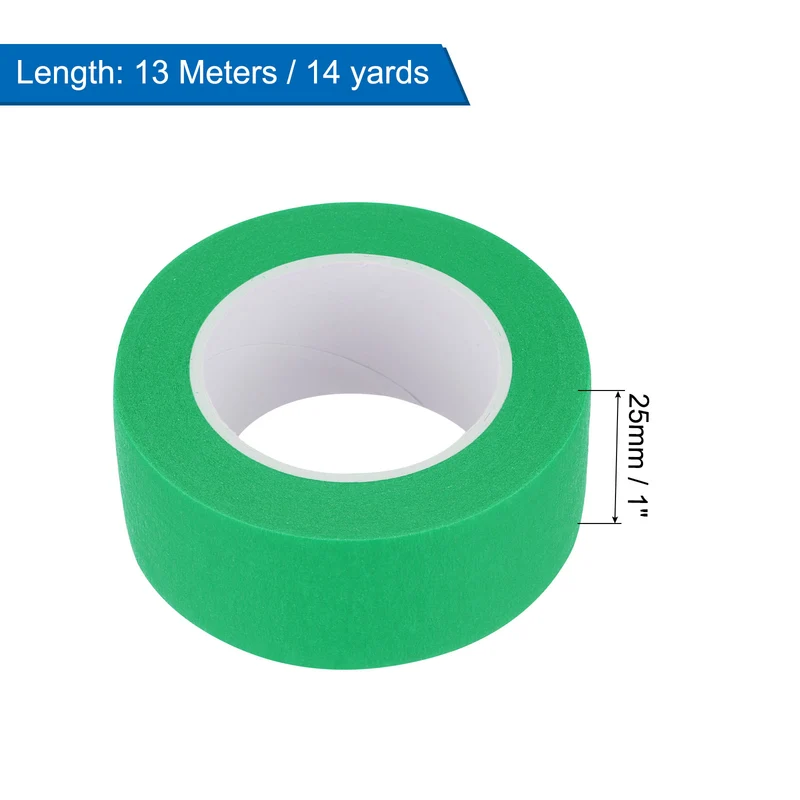 8 Pcs 1 Inch Wide 14 Yards Green Masking Tape Painters Tape Rolls