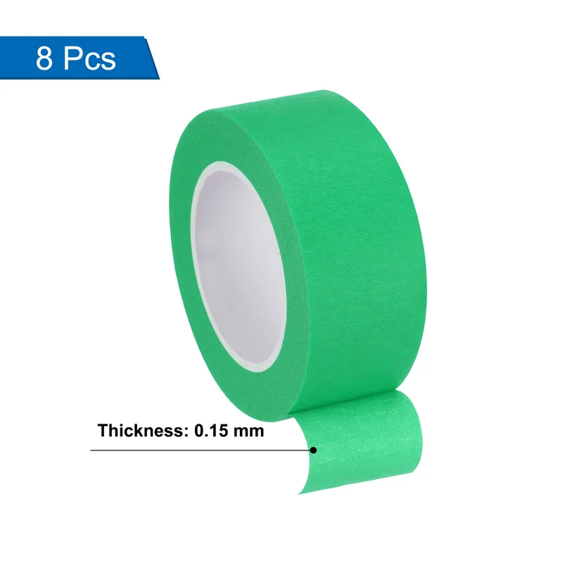 8 Pcs 1 Inch Wide 14 Yards Green Masking Tape Painters Tape Rolls