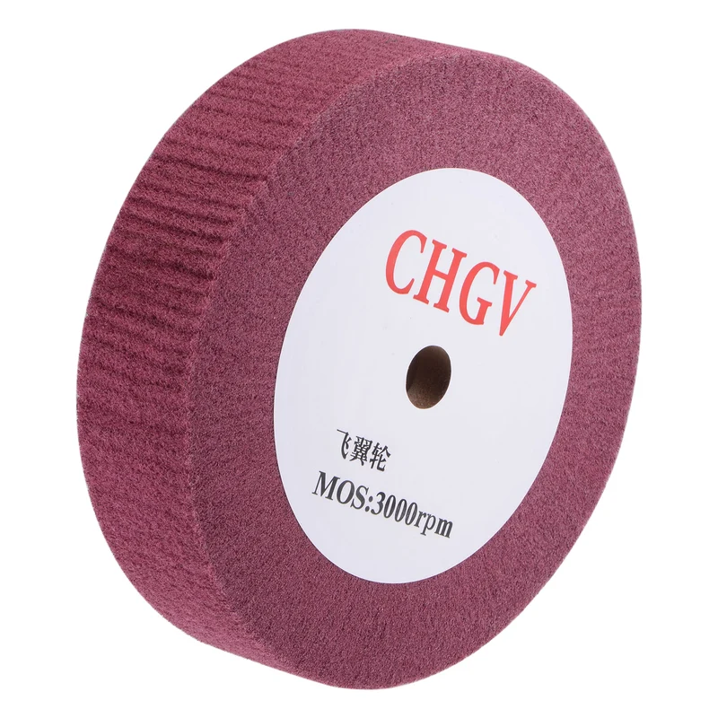 200mmx50mm 320 Grit Non-Woven Nylon Wire Drawing Abrasive Polishing Flap Wheel