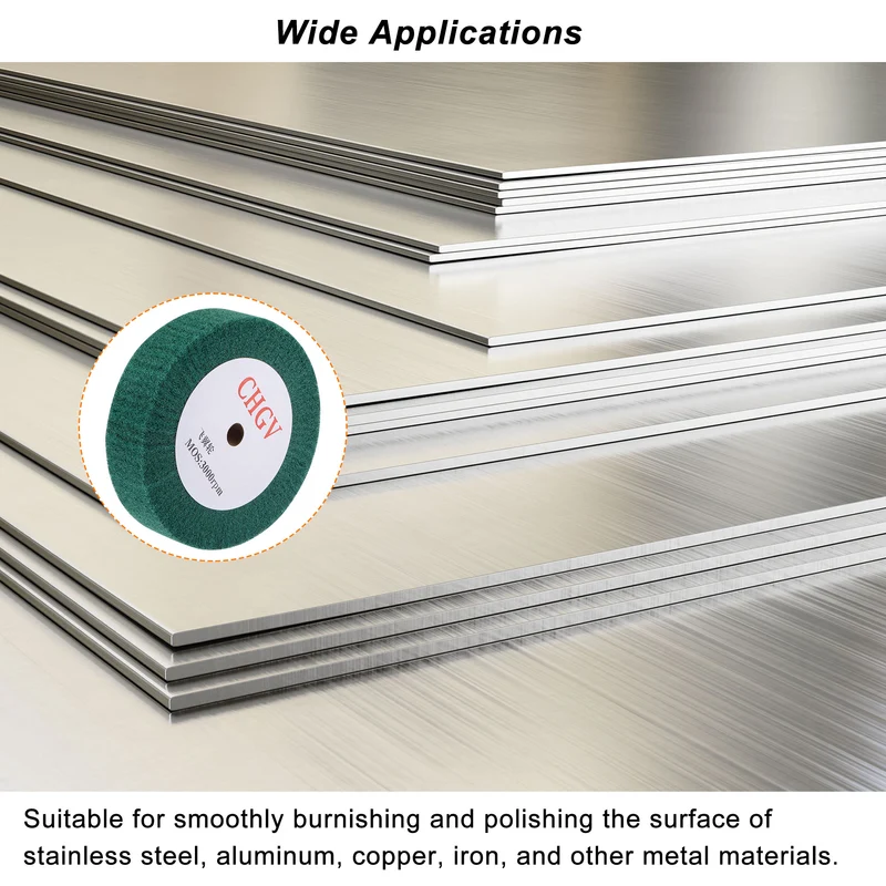 200mmx50mm 240 Grit Non-Woven Nylon Wire Drawing Abrasive Polishing Flap Wheel