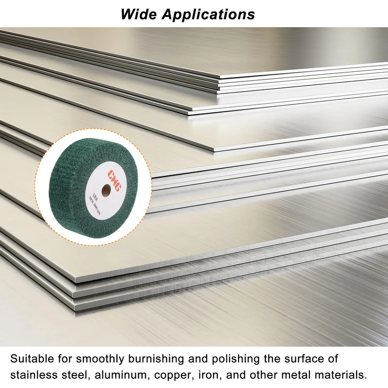 150mmx50mm 240 Grit Non-Woven Nylon Wire Drawing Abrasive Polishing Flap Wheel
