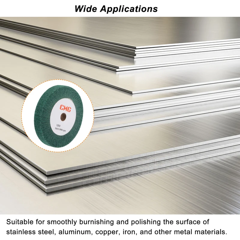 150mmx25mm 240 Grit Non-Woven Nylon Wire Drawing Abrasive Polishing Flap Wheel
