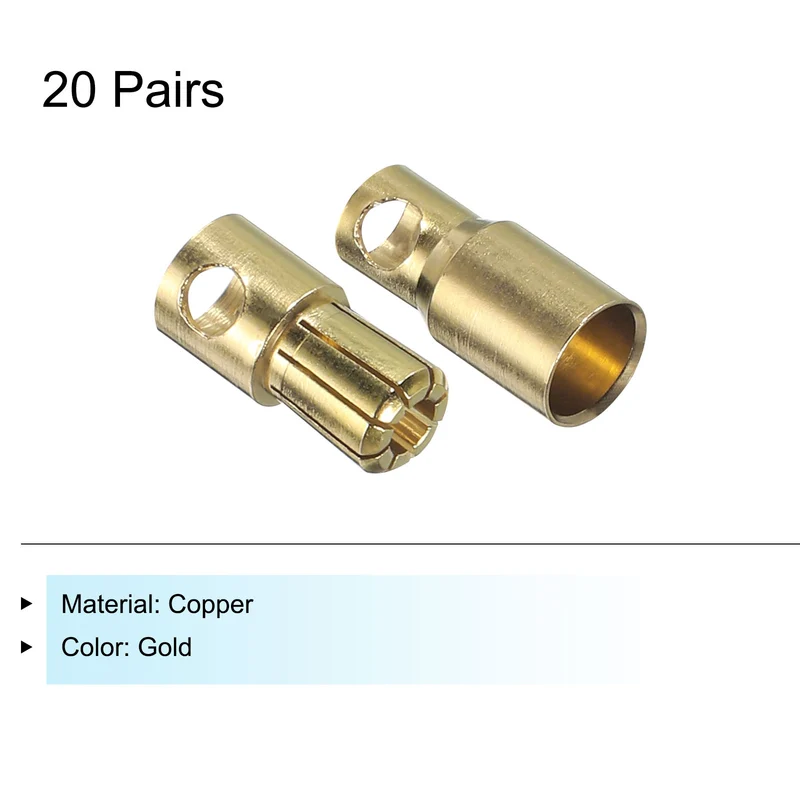 20 Pairs Banana Plugs Connector 6mm Male Female Banana Plug for Speaker Wire