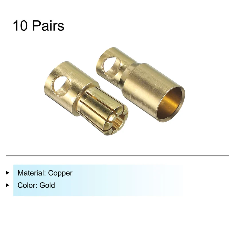 10 Pairs Banana Plugs Connector 6mm Male Female Banana Plugs for Speaker Wire