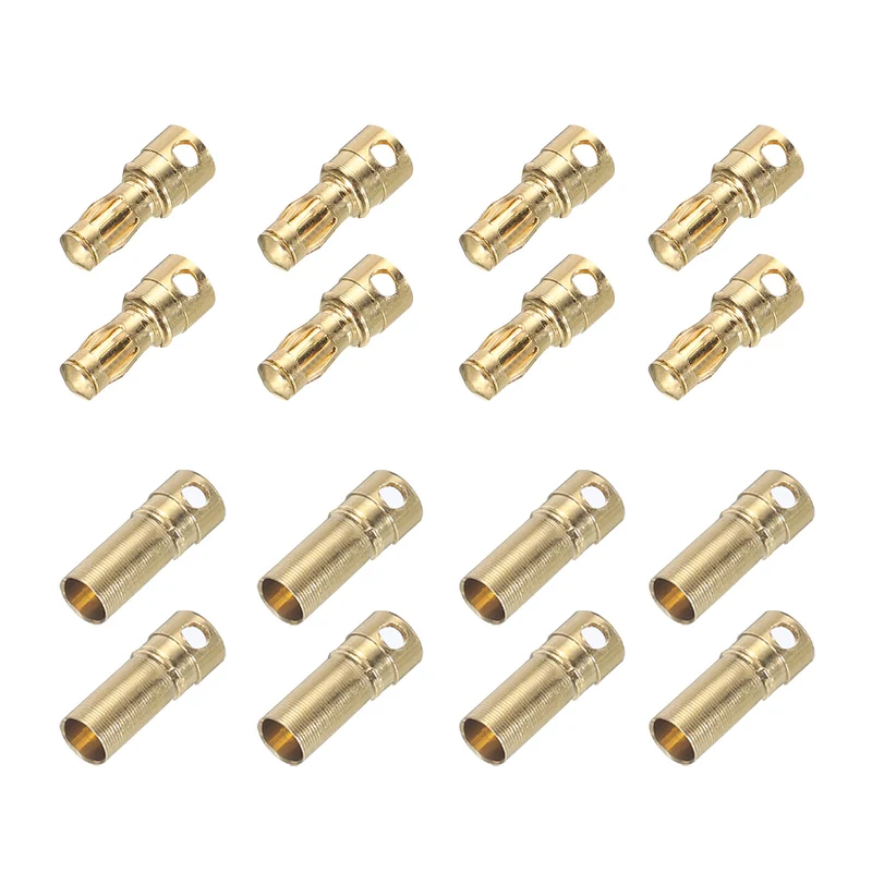 8 Pairs Banana Plugs Connector 3.5mm Male Female Banana Plug for Speaker Wire