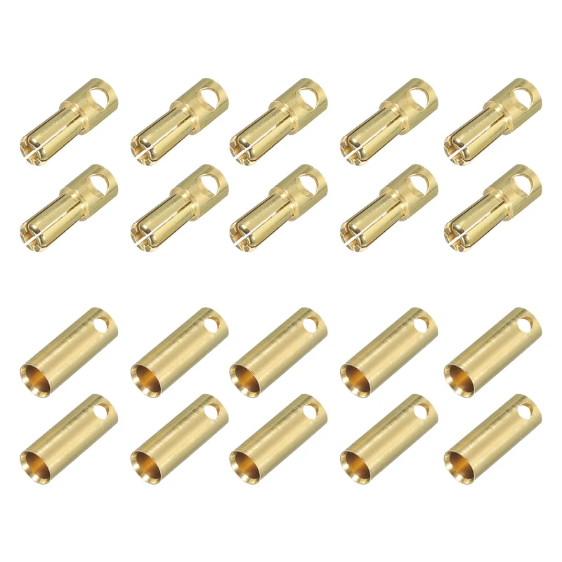 10 Pairs Banana Plugs Connector 5.5mm Male Female Banana Plugs for Speaker Wire