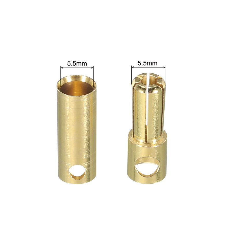 10 Pairs Banana Plugs Connector 5.5mm Male Female Banana Plugs for Speaker Wire