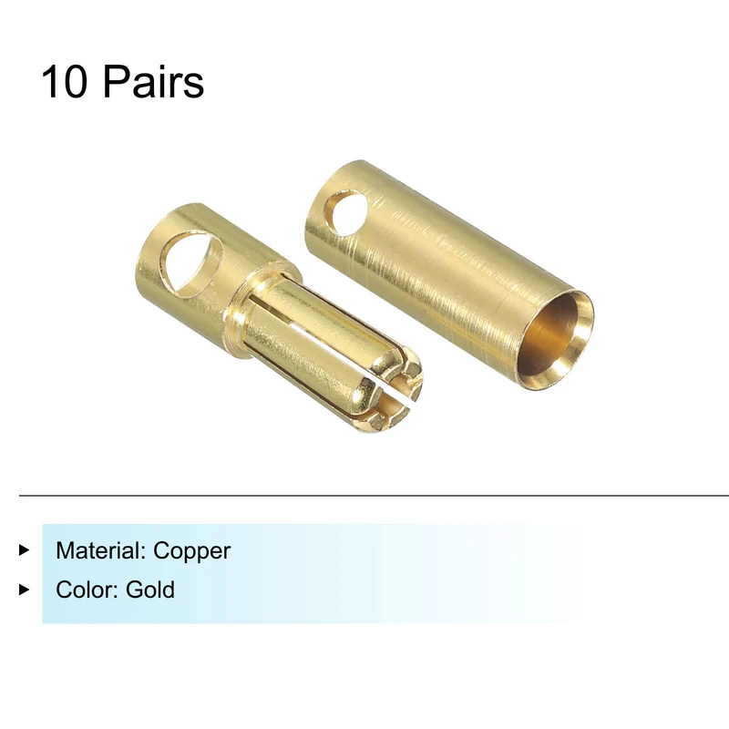 10 Pairs Banana Plugs Connector 5.5mm Male Female Banana Plugs for Speaker Wire