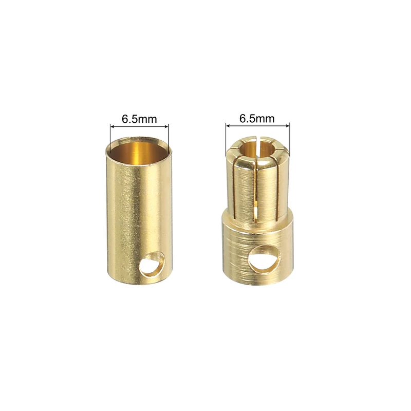 10 Pairs Banana Plugs Connector 6.5mm Male Female Banana Plugs for Speaker Wire