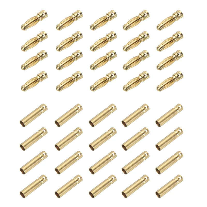 20 Pairs Banana Plugs Connector 3mm Male Female Banana Plug for Speaker Wire