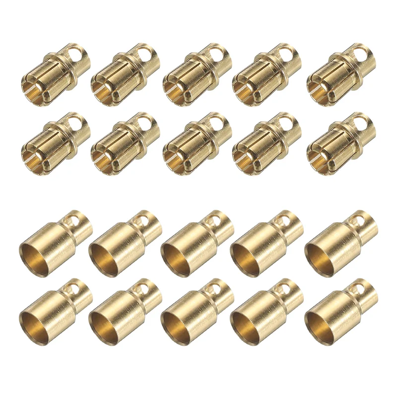 10 Pairs Banana Plugs Connector 8mm Male Female Banana Plugs for Speaker Wire