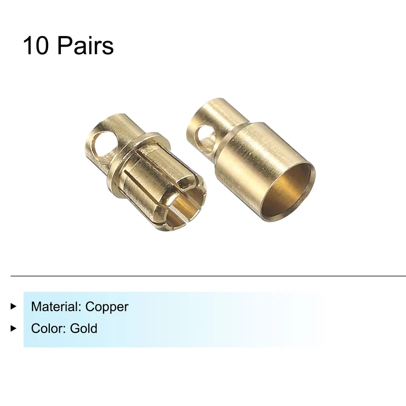 10 Pairs Banana Plugs Connector 8mm Male Female Banana Plugs for Speaker Wire